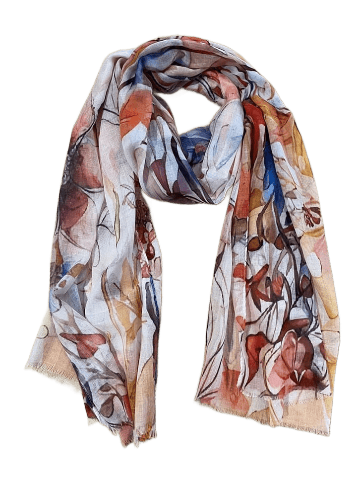 Sommerschal aus Viskose, floral