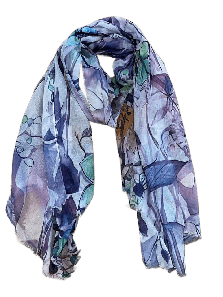 Sommerschal aus Viskose, floral