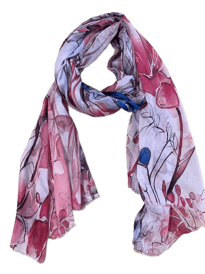 Sommerschal aus Viskose, floral