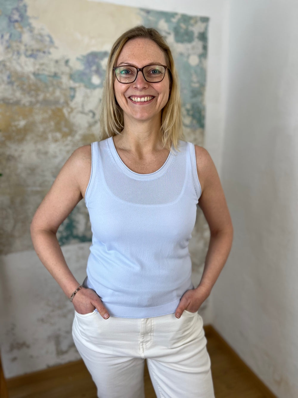 Stricktop mit Rollkante von Bella Vita - Mode & Lifestyle