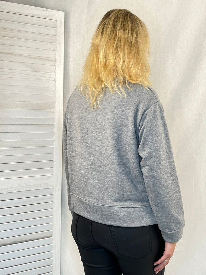 Sweatshirt mit Pailettenapplikation Stern