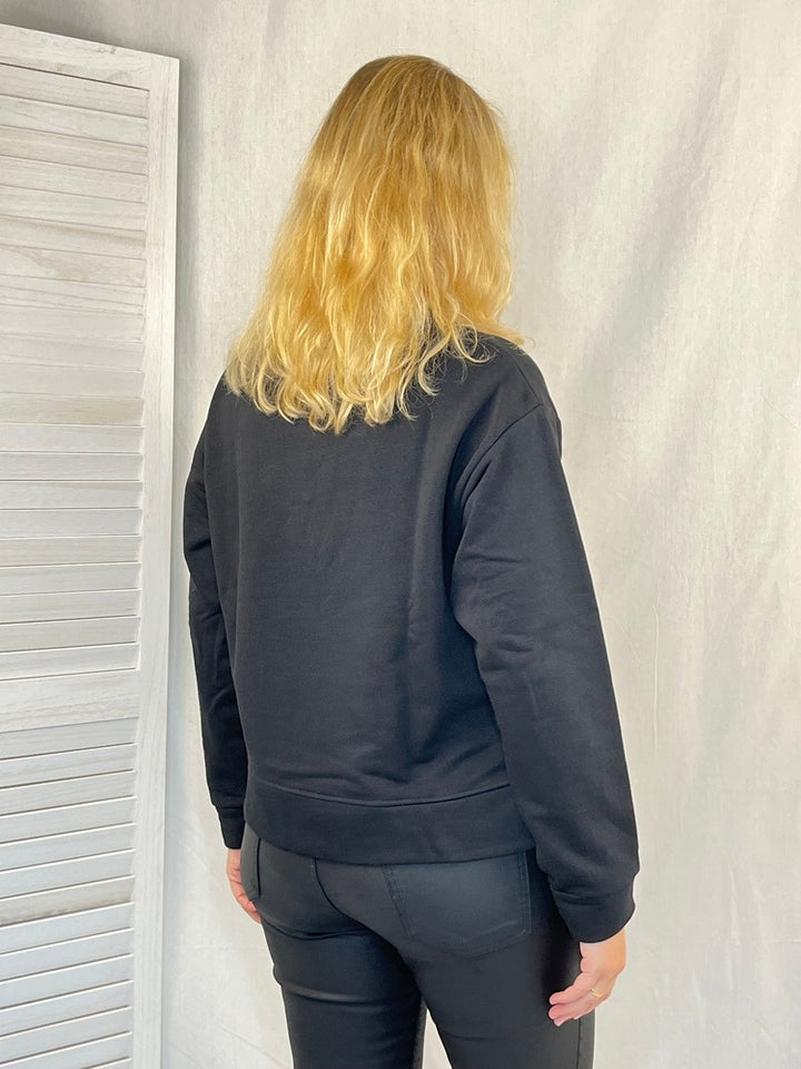 Sweatshirt mit Pailettenapplikation Stern