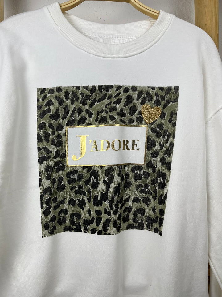 Sweatshirt mit Frontdruck J'Adore