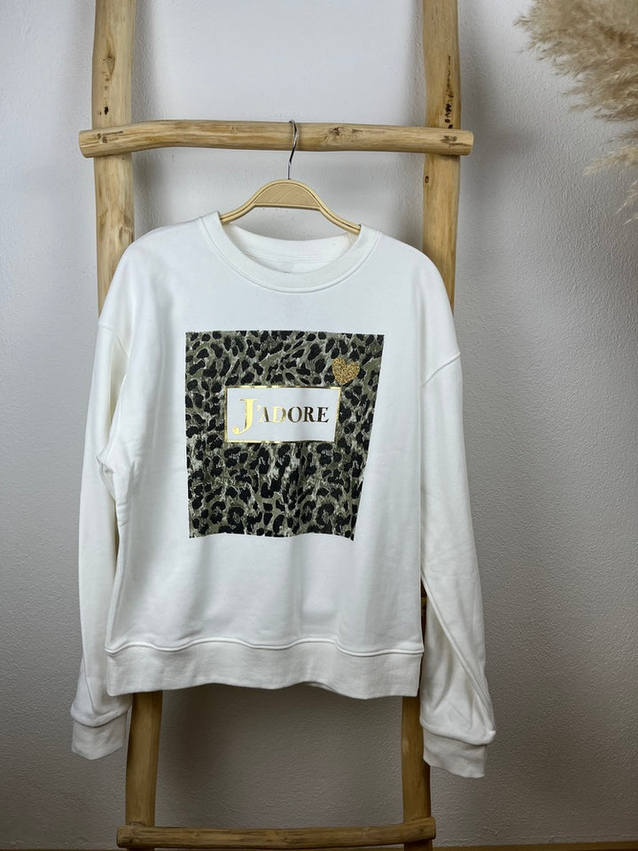 Sweatshirt mit Frontdruck J'Adore