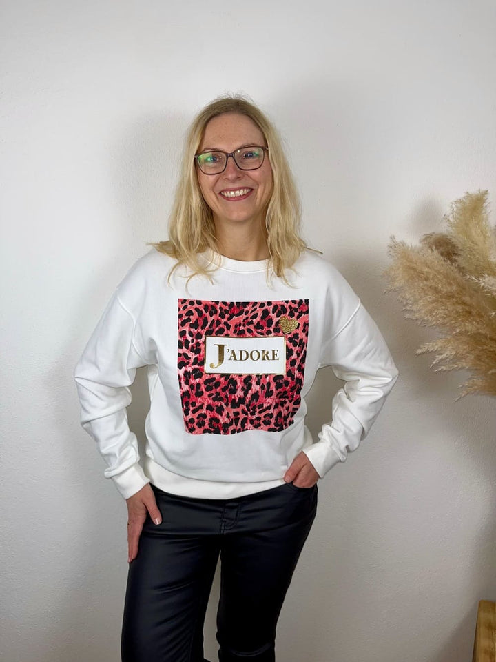 Sweatshirt mit Frontdruck J'Adore