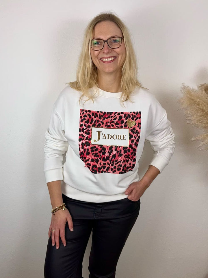 Sweatshirt mit Frontdruck J'Adore
