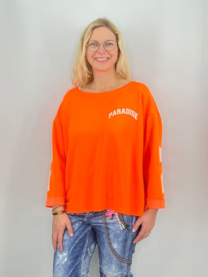 Oversize-Sweatshirt Paradise, orange