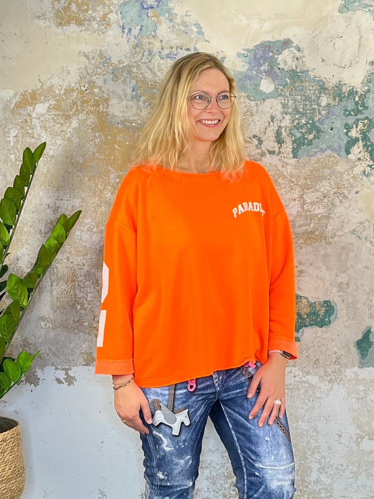 Oversize-Sweatshirt Paradise, orange