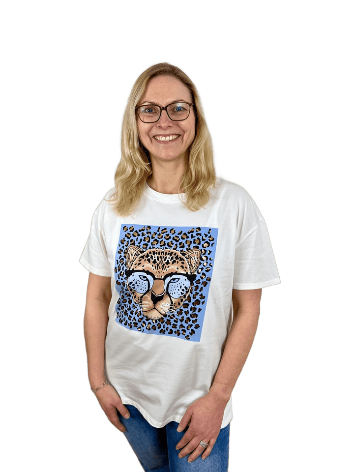 T-Shirt "Leo mit Brille"