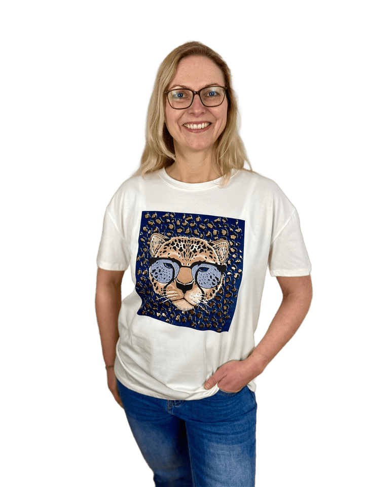 T-Shirt "Leo mit Brille"