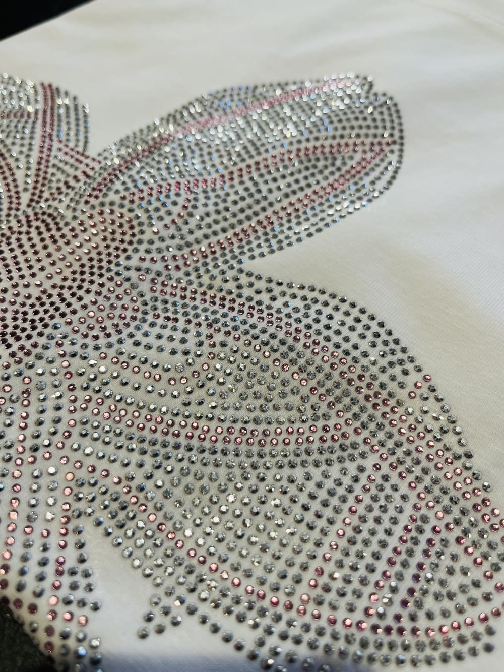 T-Shirt Blüte Glitzersteinchen