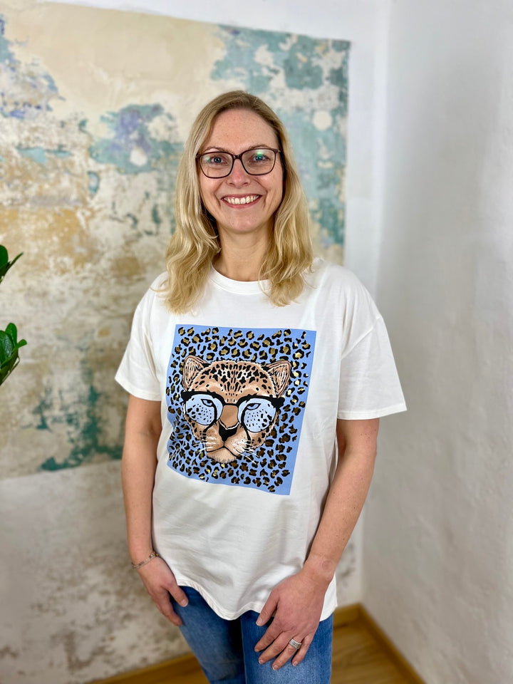T-Shirt "Leo mit Brille"