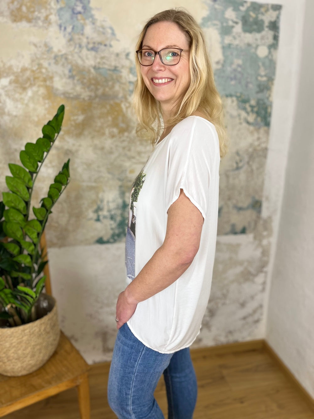 T-Shirt Vespa mit Glitzersteinchen