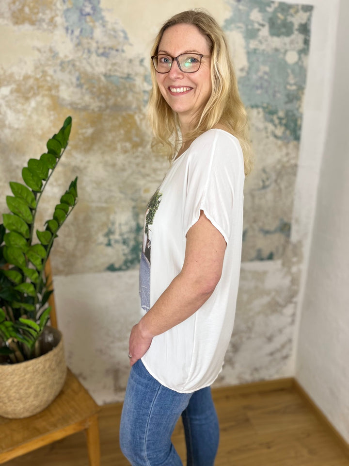 T-Shirt Vespa mit Glitzersteinchen