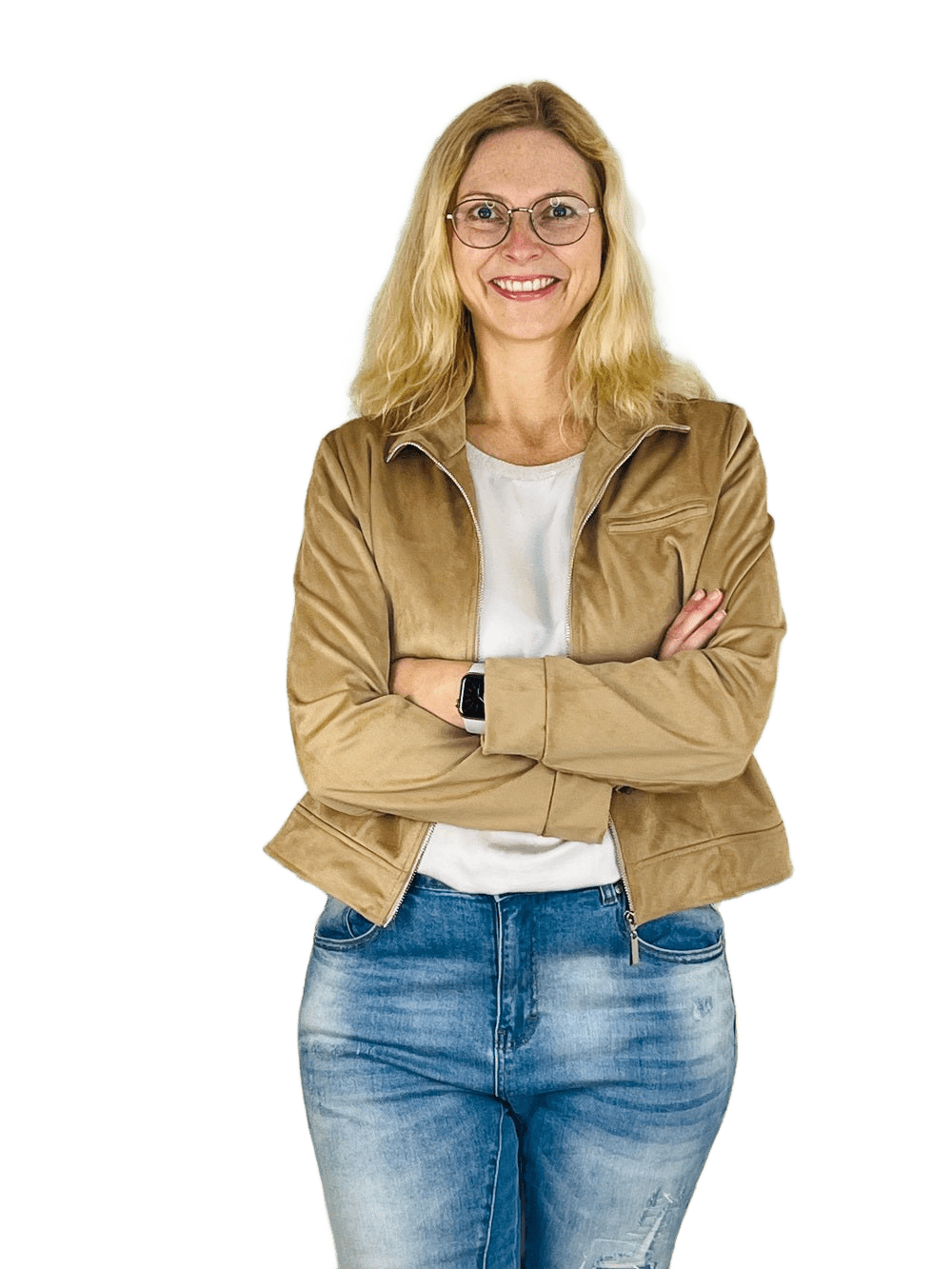 Velourslederimitatjacke mit Reißverschluss von Bella Vita - Mode & Lifestyle