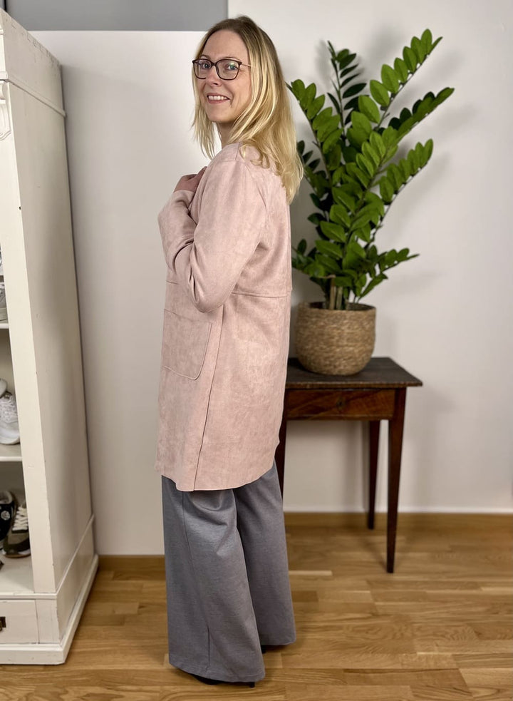 Longblazer in Velourslederimitat